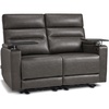 image:imageMCombo 73 Wall Hugger Oversized Power Reclining Loveseat with Console and Outlets for Small Spaces RV Loveseat Sofa with Armrest Storage USB amp Type C Ports 360 Swivel Tray Table RV02M2Dark Grey