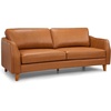 image:imageMCombo 84 Inch Oversized Genuine Leather Sofa Real Leather Sofa with FeatherFiber Pillow amp Solid Wood Frame Napa Leather Loveseat for Living Room VE727 Cognac Tan