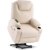 image:imageMCombo Dual Motor Large Power Lift Recliner Chair for Elderly Lay Flat Lift Chair with Heat and Massage Big Lift Recliner for Tall People Faux Leather 7815 Grey LargeCream White