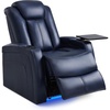image:imageMCombo Dual Motors Leather Recliner with Power Headrest Home Theater Seating with Armrest Storage HTS422 Blue