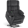 image:imageMCombo Large Dual Motor Power Lift Recliner Chair Sofa with Massage and Heat for Tall Elderly People Infinite Position USB Ports Fabric 7896 Dark Gray LargeRegular