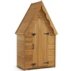 image:imageMCombo Large Outdoor Storage Cabinet with 6 Shelves 39 x 23 x 68 ft Tall Storage shed Wood Garden Tool Shed for Yard Patio Lawn 1955
