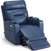 image:imageMCombo Lift Chair for Tall Man 66 Dual Motor Power Lift Recliner Chair for Elderly Lay Flat for Sleeping Heat and Massage USB amp Type C Faux Leather 7755 BlueBlue