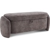 image:imageMCombo Linen Upholstered Ottoman with Hidden Storage Padded Footstool Bench with SoftClose Lid for Bedroom Entryway amp Living Room Dcor Model W713 Dark BlueGrey