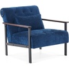 image:imageMCombo Modern Accent Chairs Chenille Upholstered Armchair Ergonomics Lounge Chair for Living Room HQ417 1 Dark BlueDark Blue