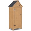 image:imageMCombo Outdoor Storage Cabinet with Shelves Wooden Outside Storage Shed with Floor Garden Tool Shed for Patio Yard Lawn 0770 NaturalNatural