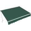 image:imageMCombo Patio Awning 10x8 Feet Sunshade Canopy with HalfCassette for Manual Retractable Awnings 4679 BeigeDark Green