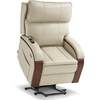 image:imageMCombo Power Lift Recliner Chair Sofa with Massage and Heat Adjustable Headrest for Elderly People Solid Wood Armrest USB Ports Side Pockets Faux Leather 7917 Cream White MediumCream White