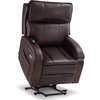 image:imageMCombo Power Lift Recliner Chair Sofa with Massage and Heat Adjustable Headrest for Elderly People Solid Wood Armrest USB Ports Side Pockets Faux Leather 7917 Cream White MediumDark Brown