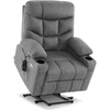 image:imageMCombo Power Lift Recliner Chair with Extended Footrest for Elderly People Fabric 7287 Brown MediumDark Gray