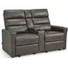 image:imageMCombo Power Reclining Loveseat with Console Zero Wall Hugger 626 Power Loveseat Recliner USB Charge Ports Outlet Cup Holders for RVs Small Spaces Faux Leather PR781 BattleshipBattleship