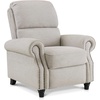 image:imageMCombo Pushback Recliner Chair Chenille Upholstered Accent Chairs Adjustable Reclining Sofa with Easy Lounge for Living Room Office 4865 GreyBeige