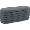 image:imageMCombo Storage Ottoman Bench Upholstered Fabric End of Bed Bench with Storage Footstool for Bedroom Living Room Entryway W495 GreyGrey