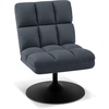 image:imageMCombo Swivel Accent Chairs Upholstered Armless Chair with Buttonless Stitch Modern Leisure Chairs for Living Room Bedroom 4380 Dark Grey