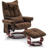 image:imageMCombo Swivel Recliner with Ottoman TV Chair Sets with Vibration Massage Ideal for Small Space Living Room amp Bedroom 4188 BlueBrown