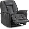 image:imageMCombo Triple Motors Lay Flat Recliner for Adults Oversized Leather Recliner Chair with Power Headrest Infinite Position USB amp TypeC Charging Ports HTS526 BlueGrey