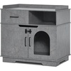 image:imageMCombo XLarge Cat Litter Box Furniture Hidden with Drawer Pet Enclosed Litter Bench Wooden Hideaway Extra Large Indoor Cat House Kitten Washroom Storage Bench CT46Grey