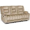 image:imageMCombo Zero Gravity Power Reclining Sofa with Heat and Vibration Massage 3 Seater Reclining Couch with USB Ports Cup Holders for Living Room Fabric PR648SET BeigeBeige