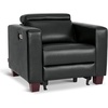 image:imageMCombo Zero Wall Recliner Chair Wall Hugger Power Recliner Chair with Adjustable Headrest High Wood Leg USB amp Type C Dual Charge Ports for Living Room Small Spaces HL128 Textile GreyBlack