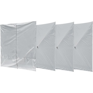 image:imageMCombo 10x10ft 5Sided PopUp Gazebo Tent Only Screened Outdoor Shelter with Netting Quick Setup Patio Pavilion No Wind Panels Included 1024 Silver Gray 10x10ft PopUp Gazebo Tent OnlySilver Gray
