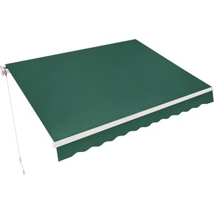 image:imageMCombo 115x95 Feet Manual Retractable Patio Door Window Awning Sunshade Shelter Outdoor Canopy 1210 Green 115L x 95WGreen