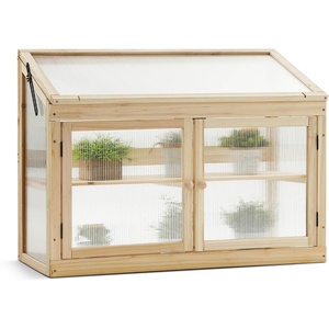 image:imageMCombo 2Tier Wooden Cold Frame Garden Greenhouse Raised Flower Planter Shelf Bed Protection 60570160 OrangeNatural