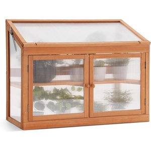 image:imageMCombo 2Tier Wooden Cold Frame Garden Greenhouse Raised Flower Planter Shelf Bed Protection 60570160 OrangeOrange