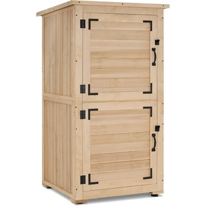 image:imageMCombo 30 Deep Wood Sheds amp Outdoor Storage Outside Garden Tool Cabinet Shed with Removable Shelf Outdoor Storage Cabinet Shed Waterproof for Patio 0786 Natural