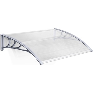 image:imageMCombo 398 x 378 Window Awning Outdoor Polycarbonate Hollow Sheet Door Patio Canopy 60554040 Brown Board with Black BracketClear Board with Gray Bracket
