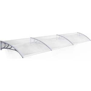 image:imageMCombo 398 x 378 Window Awning Outdoor Polycarbonate Hollow Sheet Door Patio Canopy 60554040 Brown Board with Black BracketSilver BracketWhite Board