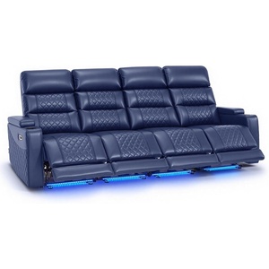image:imageMCombo 4 Seat Zero Gravity Power Reclining Sofa for Adults Home Theater Seating with Power Headrest FSC Certified USB amp Type C Ports Armrest Storage amp LED Light HTS432M4