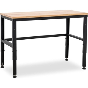 image:imageMCombo 48 Adjustable Workbench with Oak Wood Top Overall Steel Frame Worktable for Garage Workstation for Workshop and Home Improvement WD48