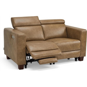 image:imageMCombo 614 Zero Wall Hugger Power Loveseat Recliner Sofa HL198M1 Grey  Power Headrest USB A amp C Charge Ports Solid Wood Legs Small Spaces Living Room Breathable Faux LeatherGinger