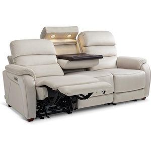 image:imageMCombo 616 Wall Hugger Power Loveseat Recliner Reclining Loveseat with Adjustable Headrest USB Charge Ports Wood Legs for Living Room RVs Small Spaces Fabric ST258M1 Loveseat CoffeeBeige