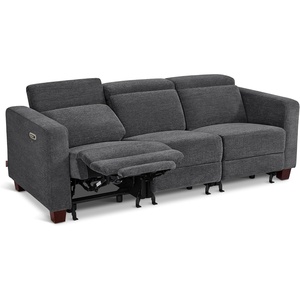 image:imageMCombo 622 Reclining Loveseat Wall Hugger Power Loveseat Recliner Sofa with Adjustable Headrest USB A amp C Charge Ports Wood Legs for Living Room Fabric HL198M1CoffeeDark Grey