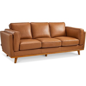 image:imageMCombo 648 Genuine Leather Couch Leather Loveseat with Solid Wood Frame Real Leather Sofa for Living Room Napa Leather VE793 Cognac Tan LoveseatCognac Tan