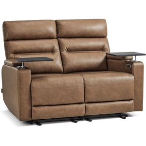 image:imageMCombo 73 Wall Hugger Oversized Power Reclining Loveseat with Console and Outlets for Small Spaces RV Loveseat Sofa with Armrest Storage USB amp Type C Ports 360 Swivel Tray Table RV02M2Orange