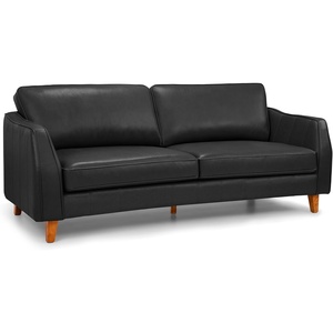 image:imageMCombo 84 Inch Oversized Genuine Leather Sofa Real Leather Sofa with FeatherFiber Pillow amp Solid Wood Frame Napa Leather Loveseat for Living Room VE727 Black
