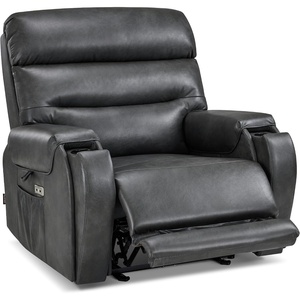 image:imageMCombo Oversized Power Recliner Chair with Adjustable Headrest for Big and Tall Zero Gravity Recliner with Heat and Massage USB amp Type C Ports Cup Holders for Living Room 6186 Cream WhiteDark Grey