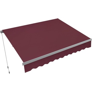image:imageMCombo Patio Awning 10x8 Feet Sunshade Canopy for Manual Retractable Awnings 4627 Beige 10x8ftBurgundy