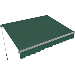 image:imageMCombo Patio Awning 10x8 Feet Sunshade Canopy for Manual Retractable Awnings 4627 Beige 10x8ftDark Green