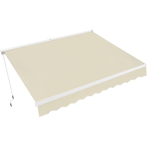 image:imageMCombo Patio Awning 10x8 Feet Sunshade Canopy with HalfCassette for Manual Retractable Awnings 4679 BeigeBeige