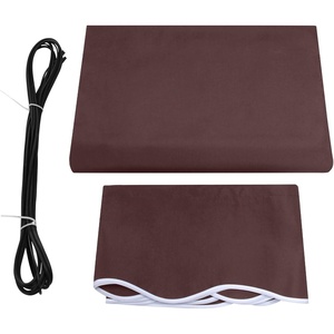 image:imageMCombo Patio Awning 111x95 Feet Fabric Replacement Sunshade Canopy for Retractable Awnings 111x95 ft BurgundyCoffee Brown