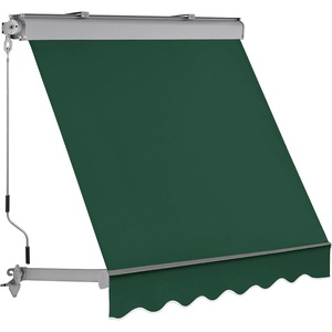 image:imageMCombo Patio Window Awnings Fully Assembled Manual Retractable Sunshade Canopy for Windows Dark Blue 5  8 ftDark Green