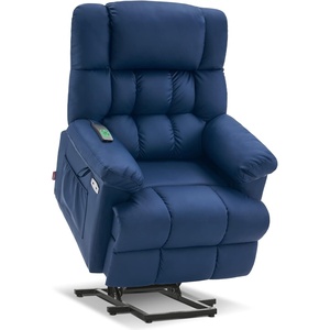 image:imageMCombo Power Lift Recliner Chair Sofa with Massage and Heat Adjustable Headrest 3 Positions USB Ports for Elderly People Faux Leather 7533Blue