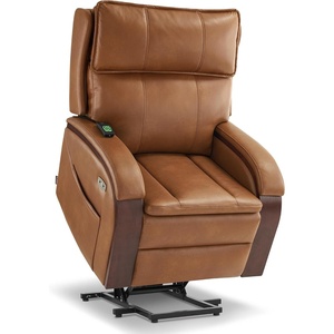 image:imageMCombo Power Lift Recliner Chair Sofa with Massage and Heat Adjustable Headrest for Elderly People Solid Wood Armrest USB Ports Side Pockets Faux Leather 7917 Cream White MediumTawny