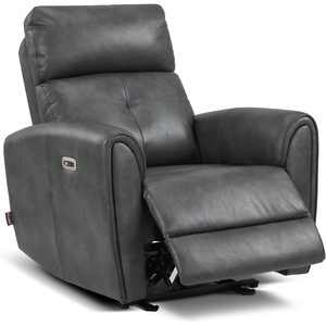 image:imageMCombo Power Small Recliners for Small Spaces Living Room RVs Modern Style Zero Wall Hugger Recliners Chair with Lumbar Support USBampCharging Ports FSC Certified Faux Leather PR699 Cognac BrownDark Grey
