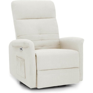 image:imageMCombo Power Swivel Glider Recliner Chair Electric Rocker Recliner Chairs with USB Charging Ports for Living Room and Nursery Fabric 7763 Cream WhiteCream White