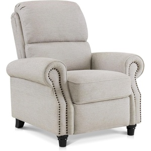 image:imageMCombo Pushback Recliner Chair Chenille Upholstered Accent Chairs Adjustable Reclining Sofa with Easy Lounge for Living Room Office 4865 GreyBeige
