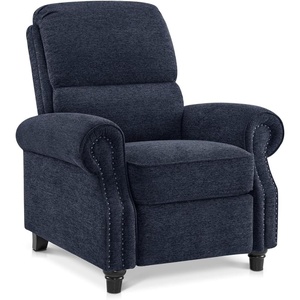 image:imageMCombo Pushback Recliner Chair Chenille Upholstered Accent Chairs Adjustable Reclining Sofa with Easy Lounge for Living Room Office 4865 GreyBlue